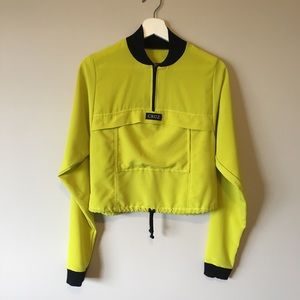 Crop Pullover Neon Streetwear Bomber